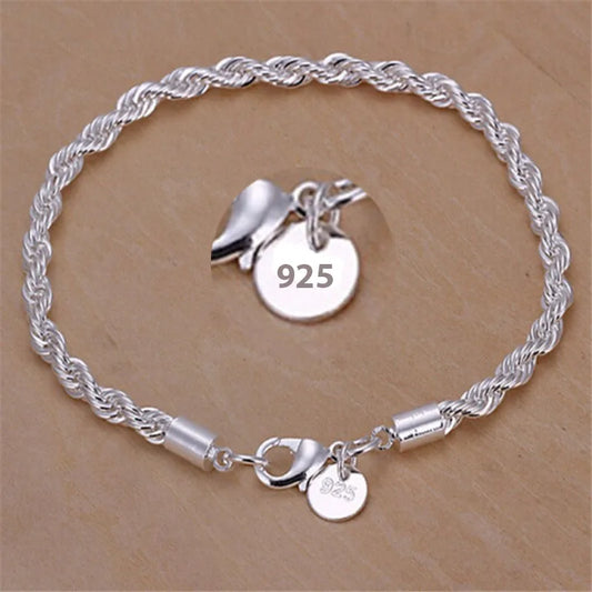 Sterling Silver Rope Bracelet